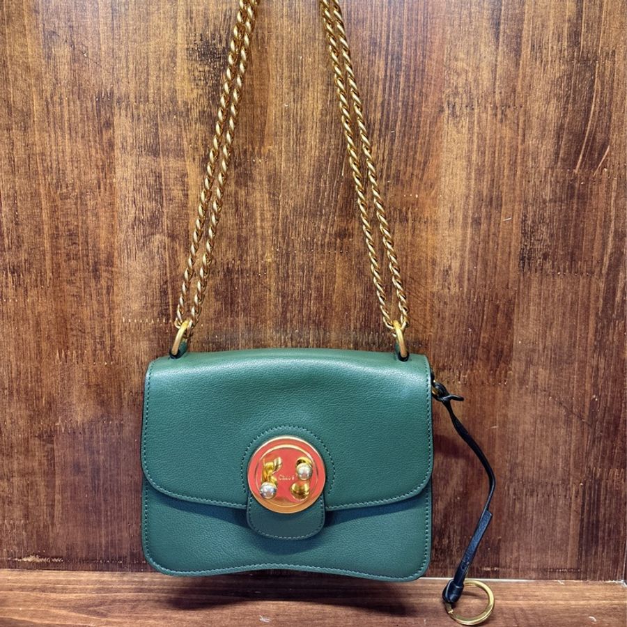 Chloe C Bag 綠色鏈條包-0
