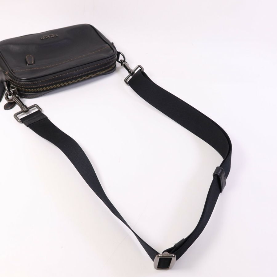 COACH 牛皮皮革Shoulder Bag銀扣肩背袋-7