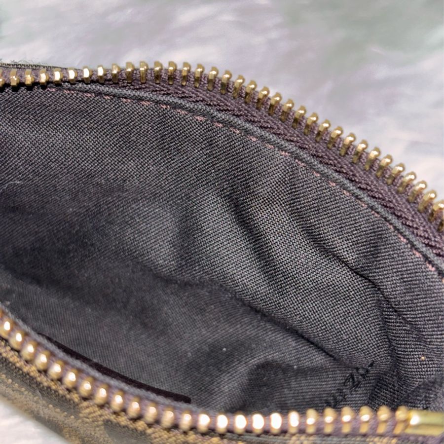 FENDI 8M0535 Baguette FF 緹花老花 金鍊 迷你貝貴提零錢包小廢包口紅包耳機包手拿包手提包-34