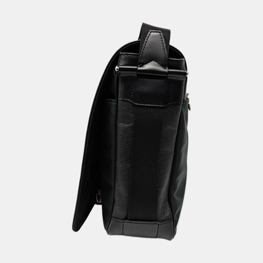 LOUIS VUITTON VIKTOR黑色牛皮斜挎包單肩包銀色五金-2
