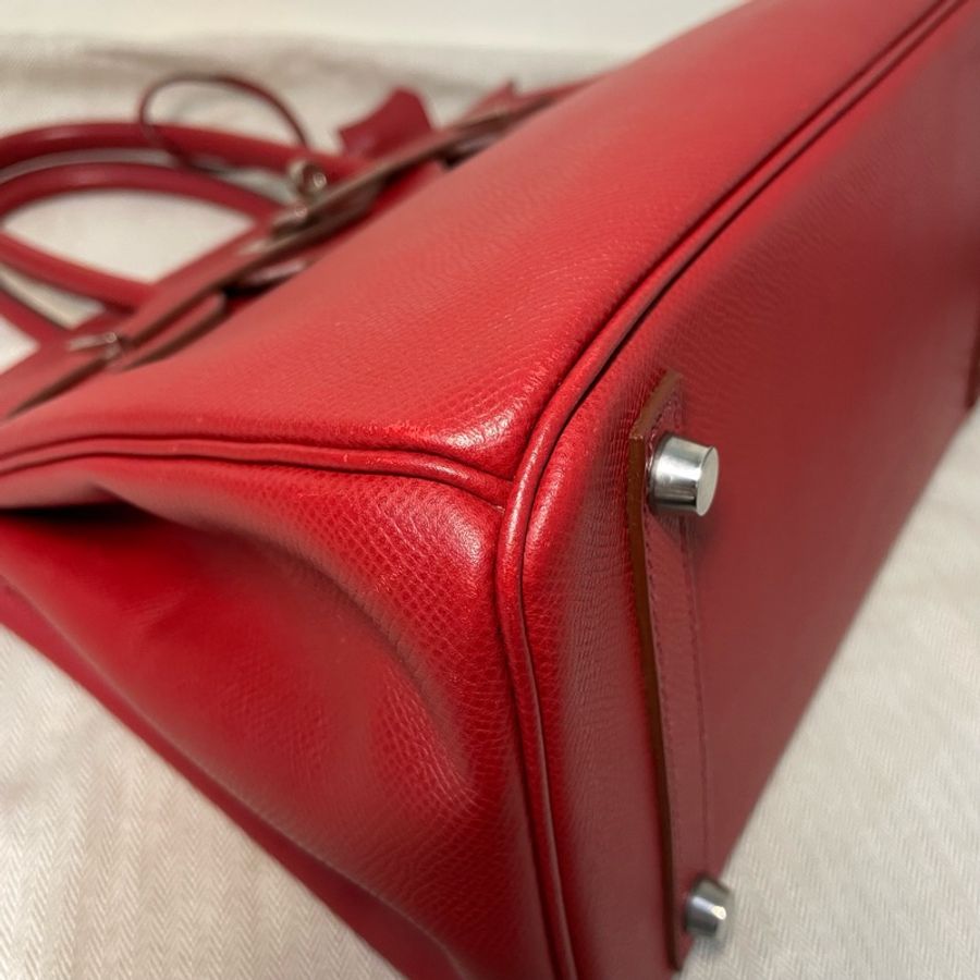 Hermes 愛馬仕 Birkin 30 紅色 epsom皮革 框M刻-9