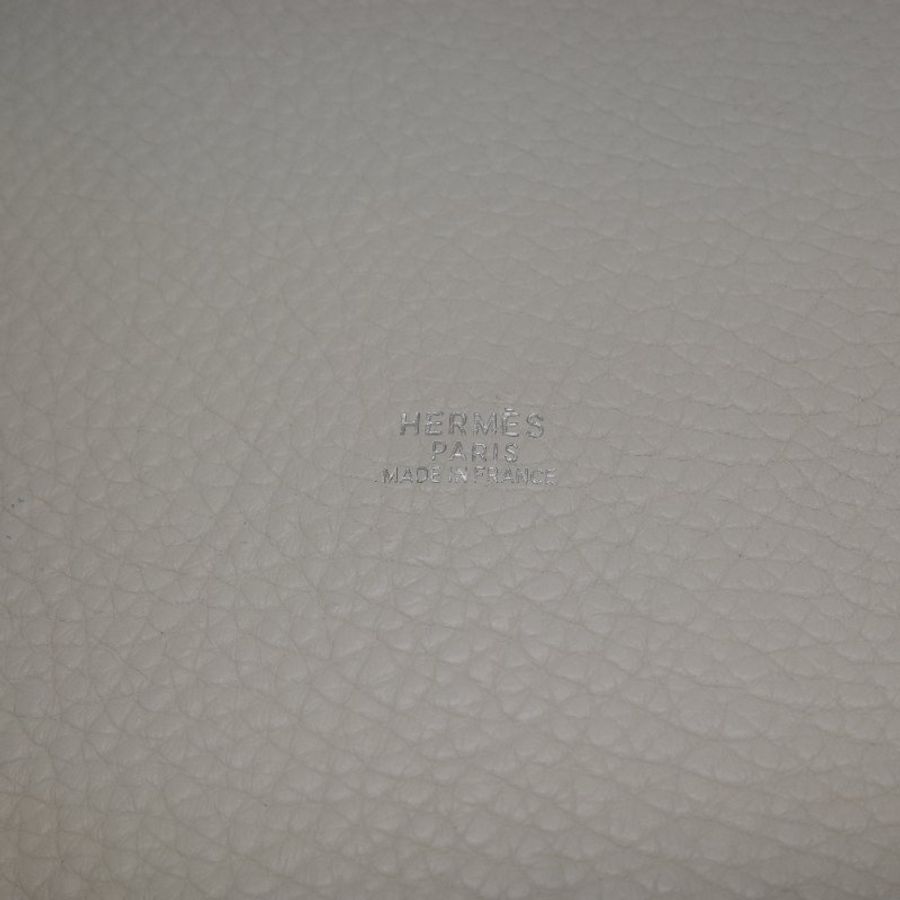 Hermès 愛馬仕 菜籃子26 Picotin Lock 白色 牛皮 銀色五金 手提包-10