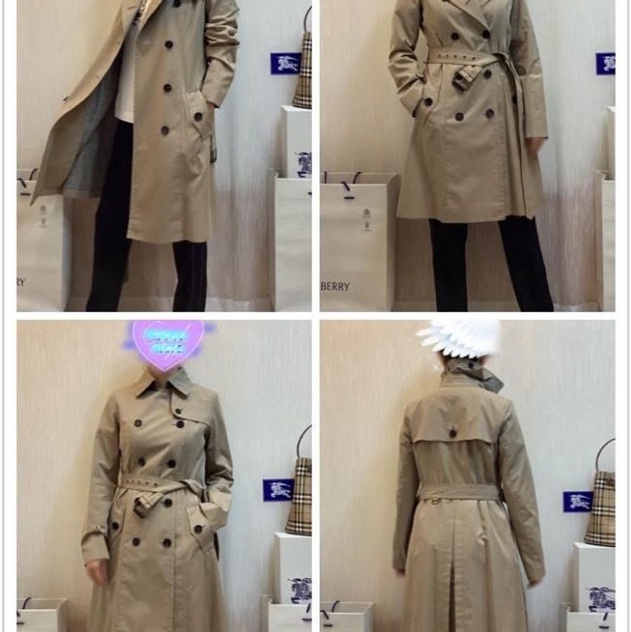 BURBERRY 日系藍標蜜色兩件式風衣40-0