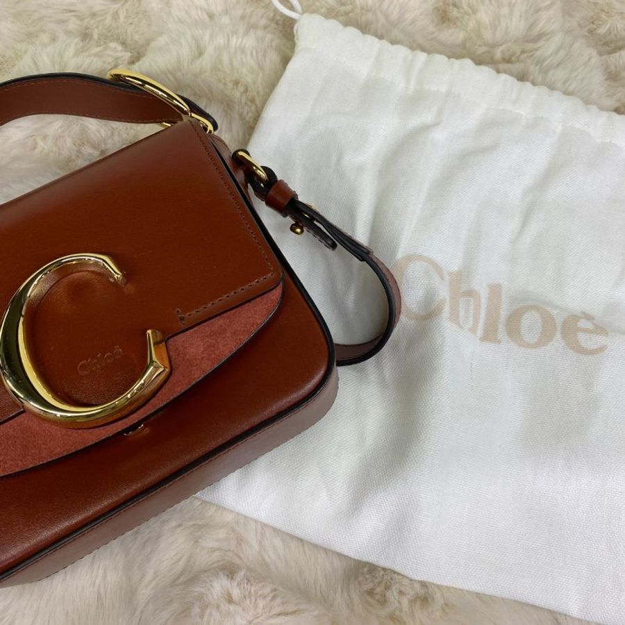 CHLOE C Bag皮拼接小牛皮手提/側背包-15