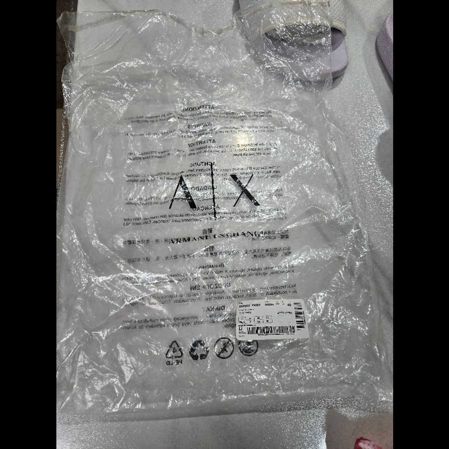 ⏰降價囉⏰ARMANI 精品白色潮拖-5