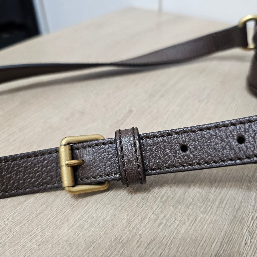 [農曆新年特價出品❣️] Gucci 老花Ophidia綠紅綠霧金釦拉鏈直立斜背包-25