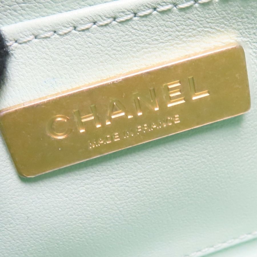 綠色 粗花呢 Handle Crush Top Handle Flap 肩背【CHANEL 香奈兒】-9