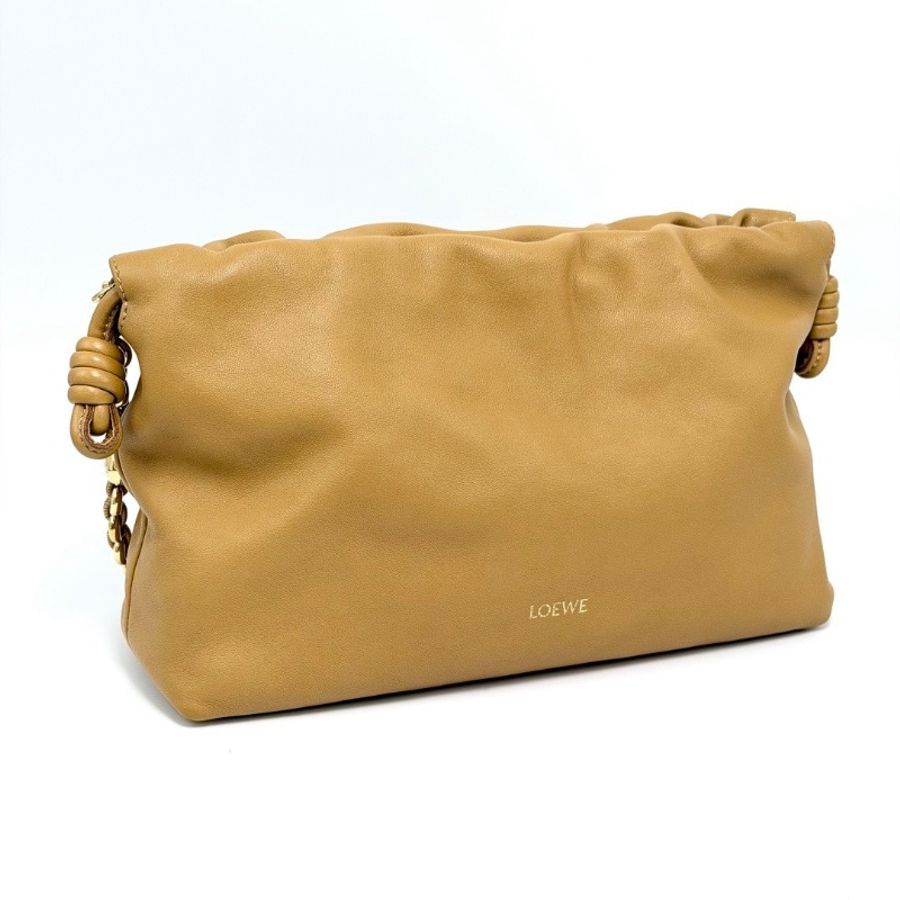 LOEWE FlamencoPurse 沙漠黃福袋中號肩背斜背包30*20*11 98新配件塵袋-2