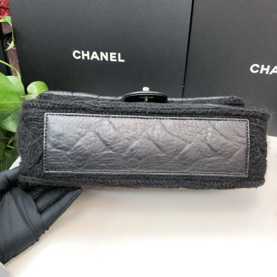 Chanel編織拼皮單肩包-2