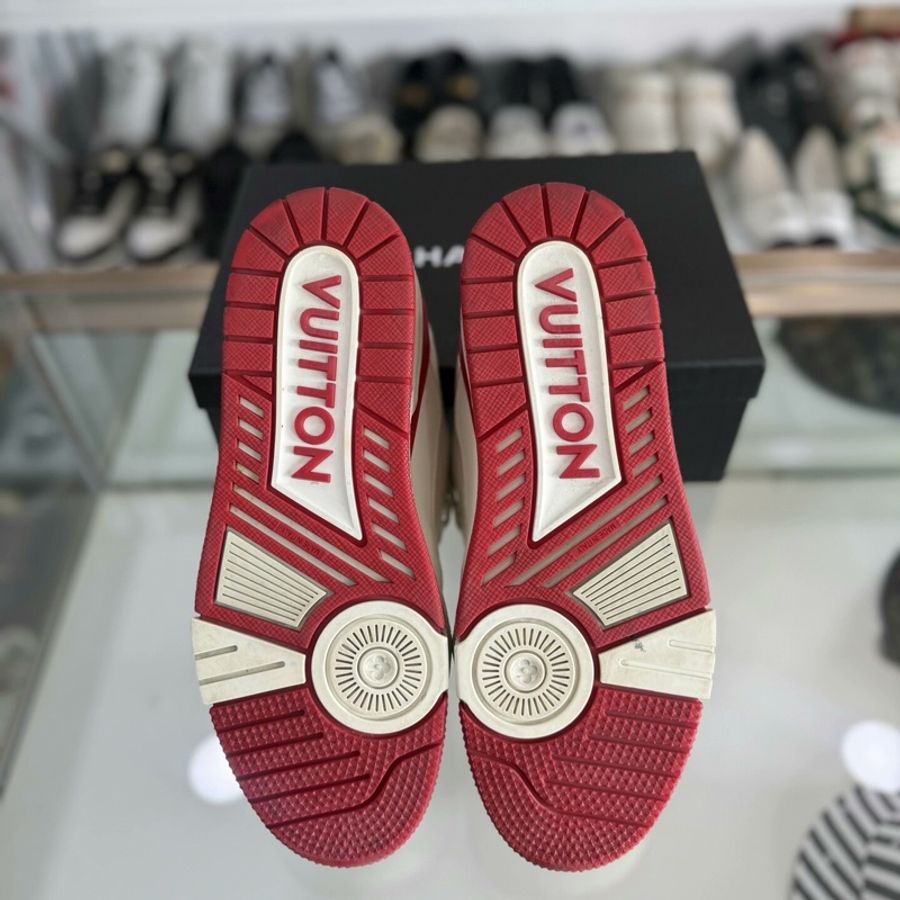 Louis Vuitton lv trainer 白紅54||| 41.5碼 男鞋 99新-3