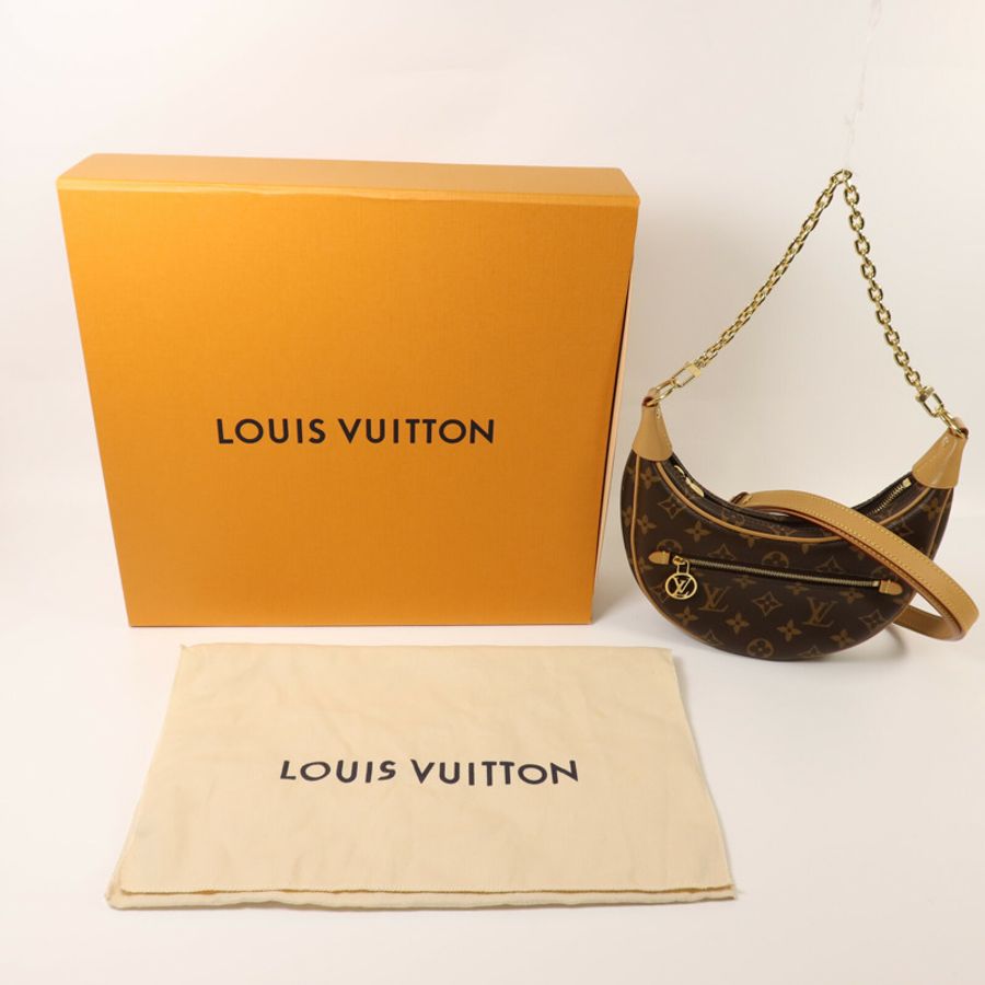 LOUIS VUITTON Monogram Loop金扣肩背袋棕色-7