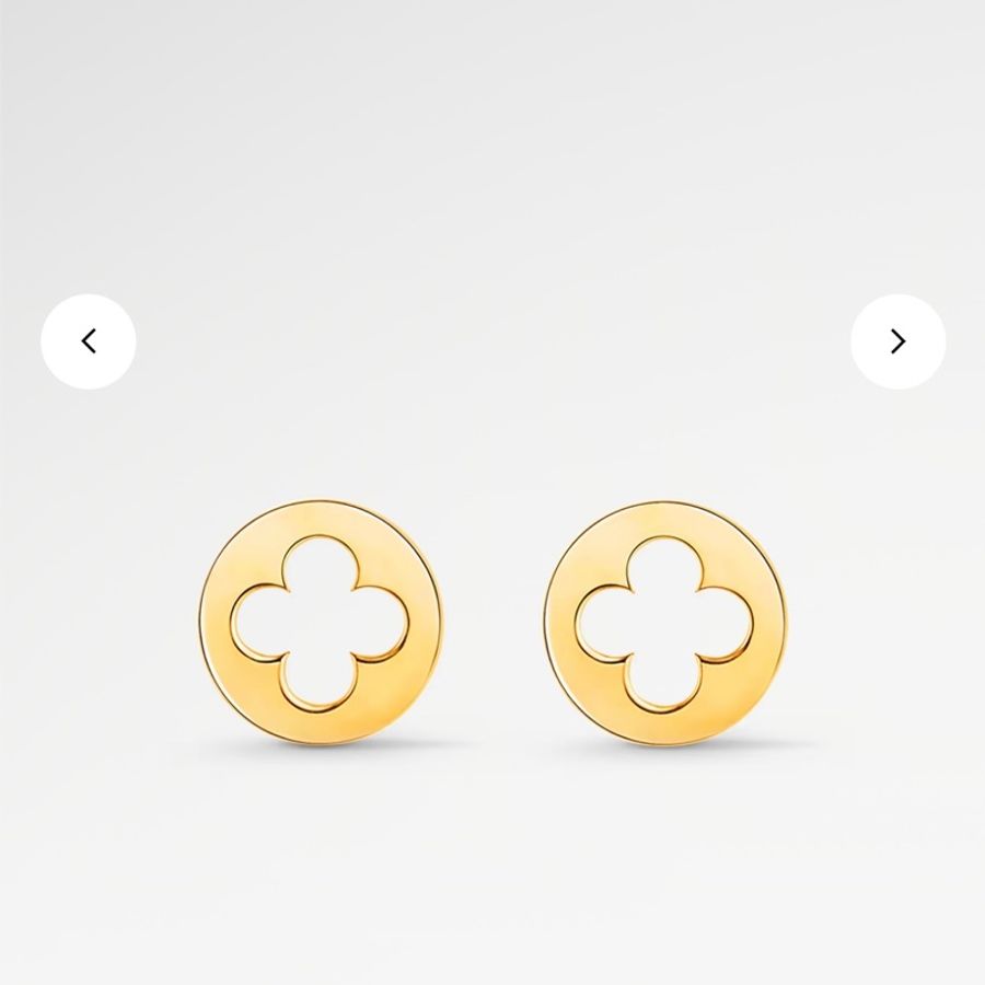 Louis Vuitton 路易威登黃K金Empreinte耳釘-0