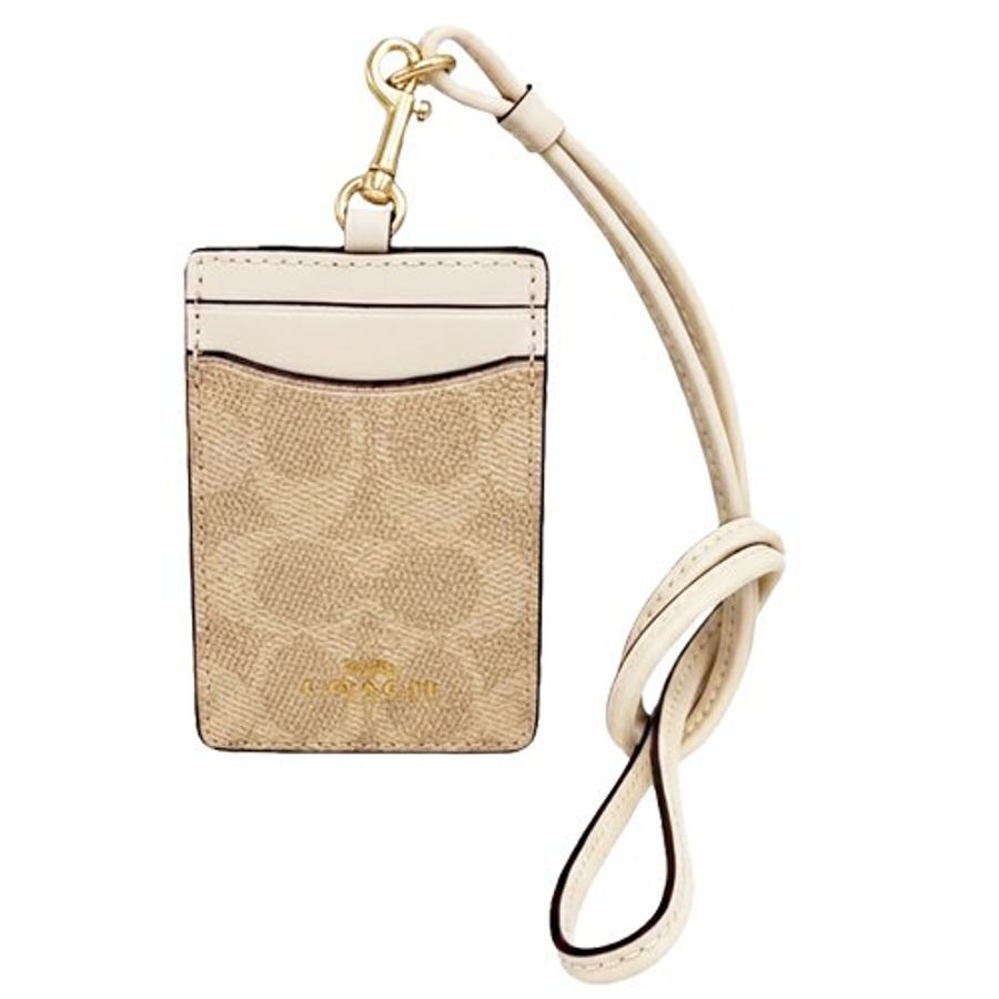 [全新] COACH C LOGO證件識別證保護套(米白)-1