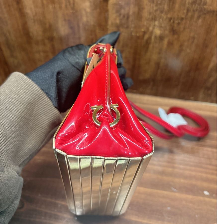 Salvatore Ferragamo 紅色手提包-4