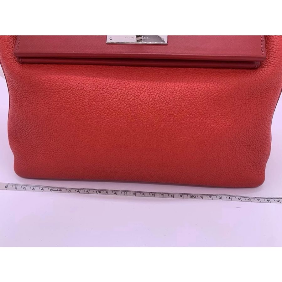 Hermes愛馬仕2424小號心桃紅扣d刻 單肩手提包 多種背法-6