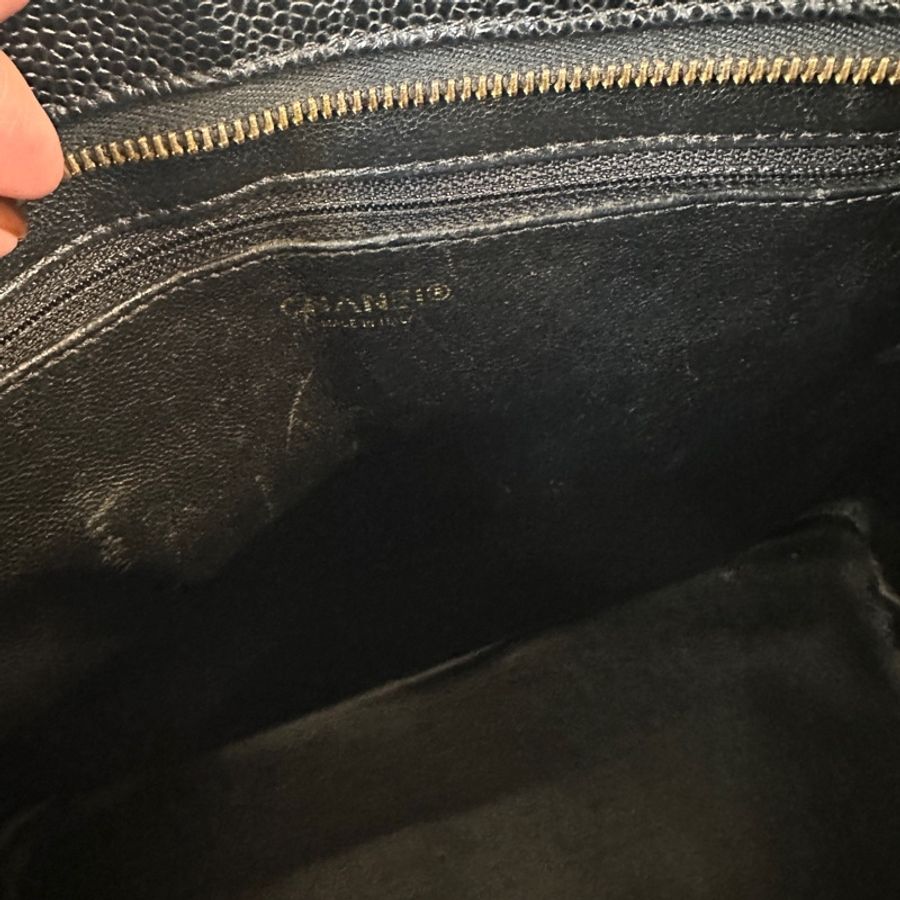 CHANEL香奈兒黑金希爾頓 手提包 無附件-8