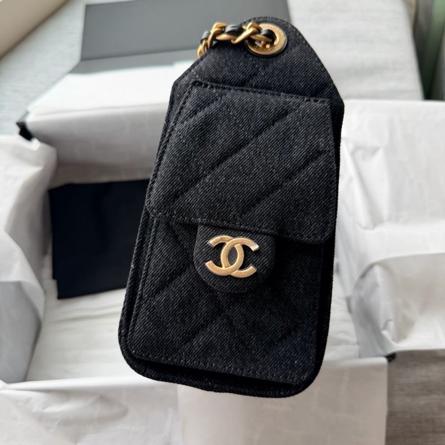 CHANEL mini 25 bag 牛仔黑-2