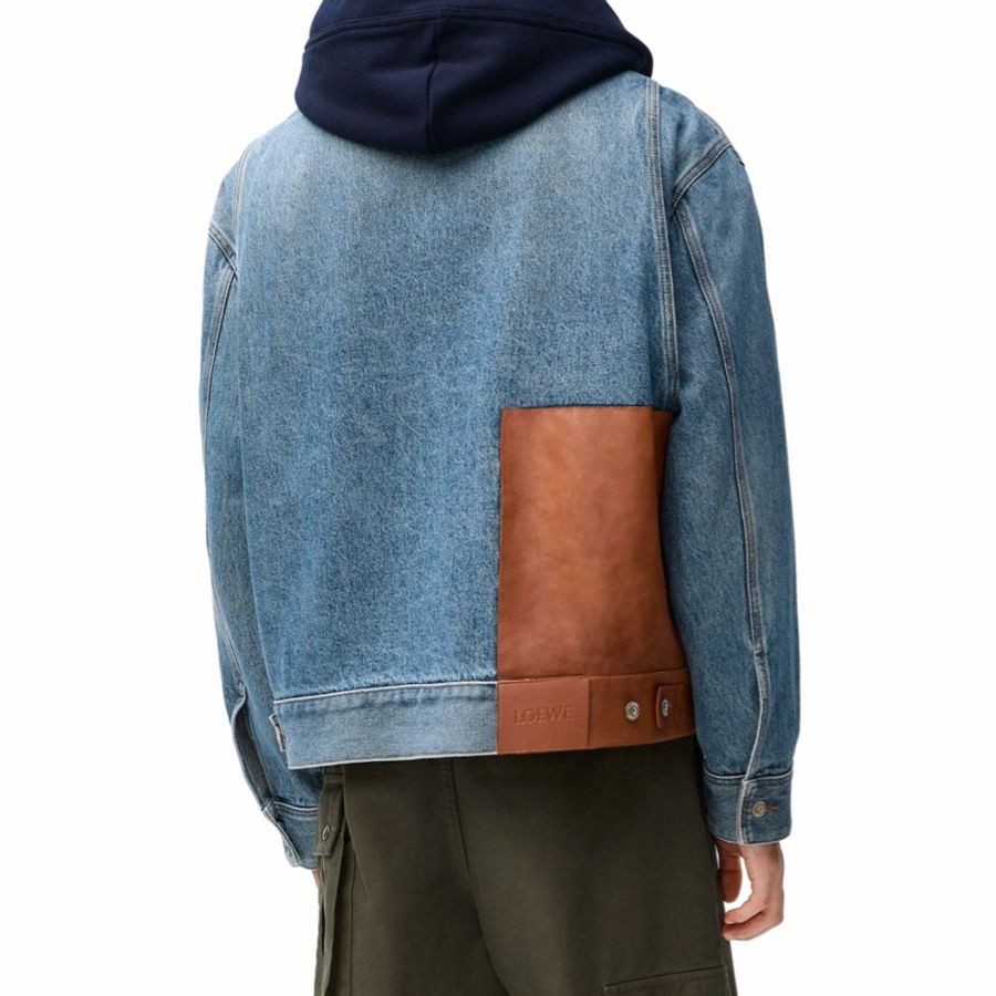 Loewe 男士 單排扣牛仔夾克IT-44 IT-46 IT-48 IT-50 IT-52碼模特身高183Cm-2
