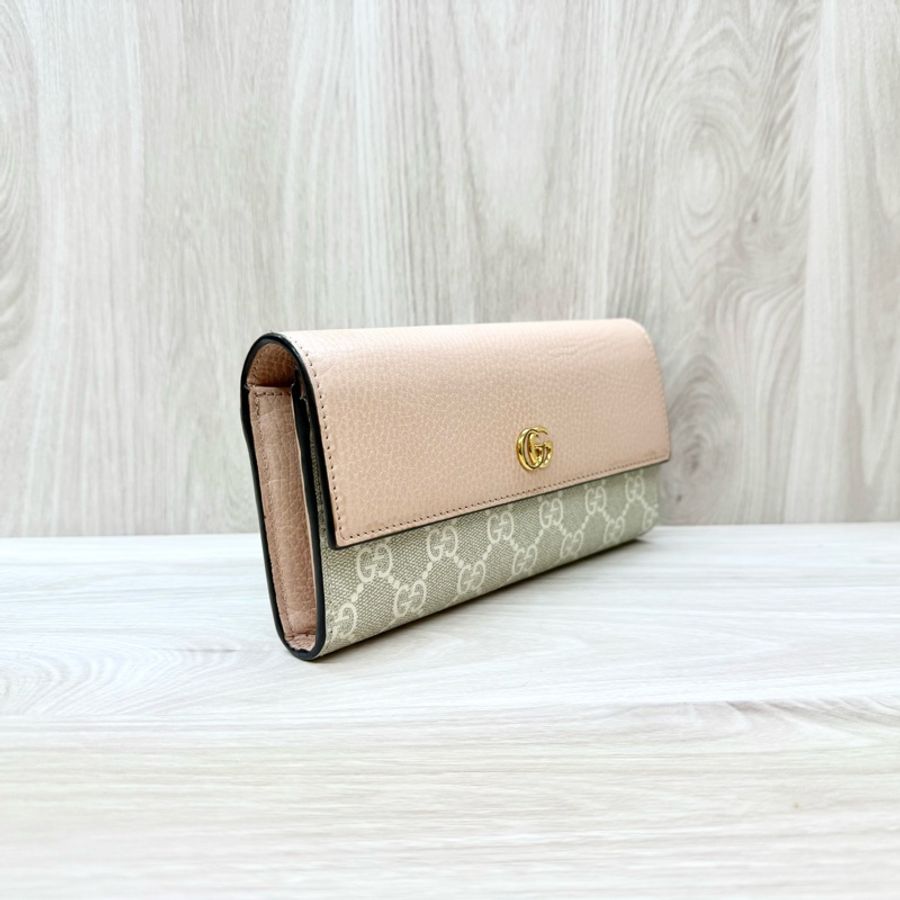 Gucci粉色牛皮WOC長夾 546585-3