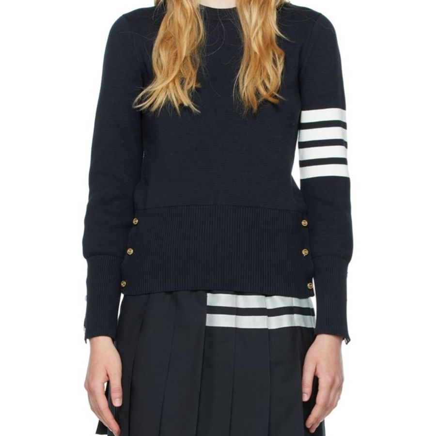 Thom Browne 女士 條紋圓領套衫IT-36 IT-38 IT-40 IT-42 IT-44碼-5