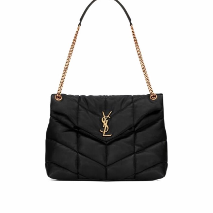 Saint Laurent 女士 絎縫PUFFER中號鏈條包均碼碼中號、35cm*13.5cm*23cm-0