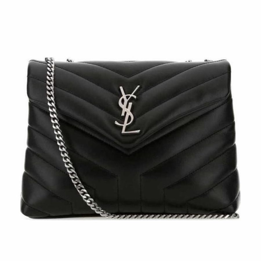 Saint Laurent 女士 LOULOU 小號Y形絎縫單肩包均碼碼小號、23cm*9cm*17cm-0