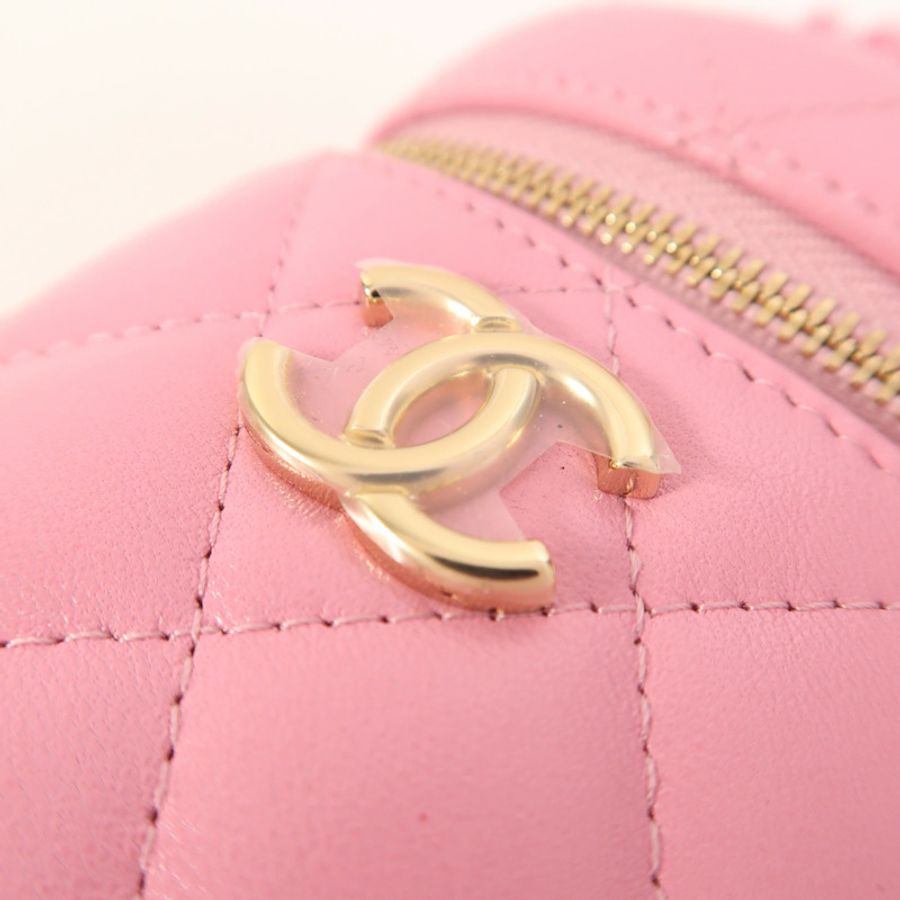 CHANEL 羊皮皮革Hand Bag金扣手挽袋-9