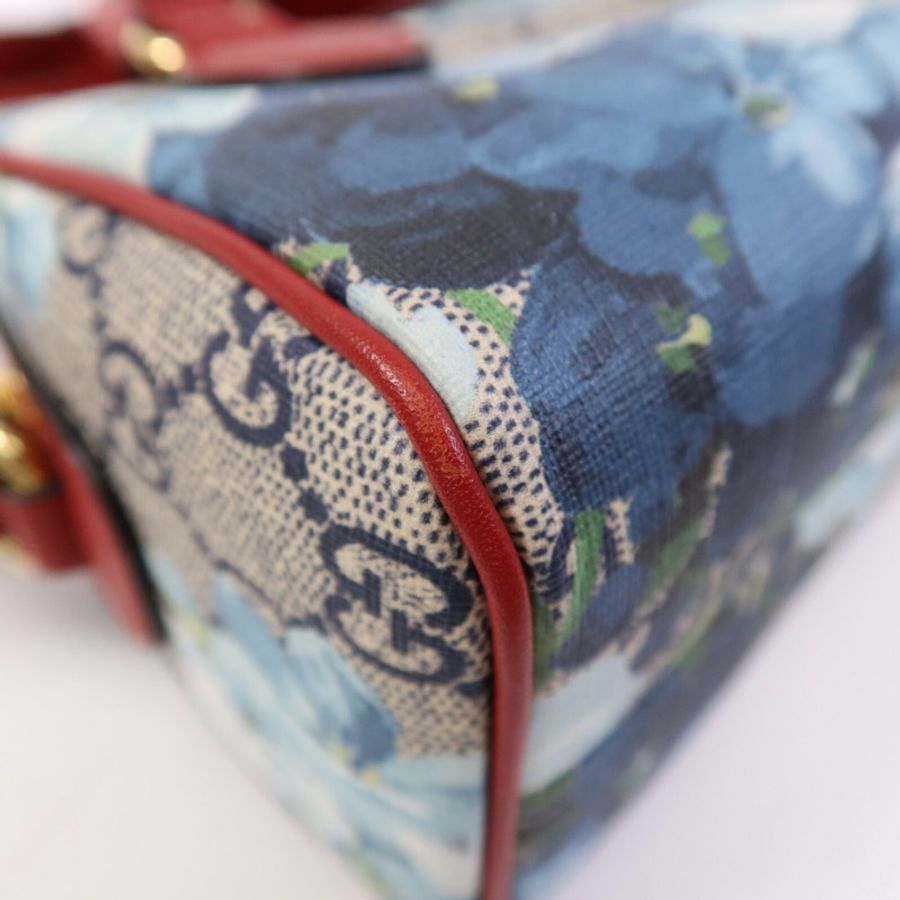 GUCCI 塗層帆布Mini Boston Bag金扣手挽肩背兩用袋-11