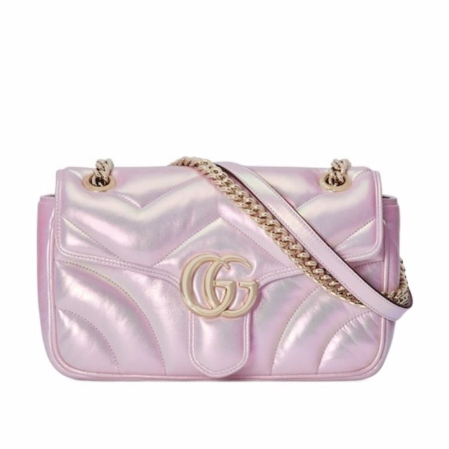 Gucci 女士 GG MARMONT 翻蓋小號單肩包均碼碼小號、26cm*7cm*15cm-0