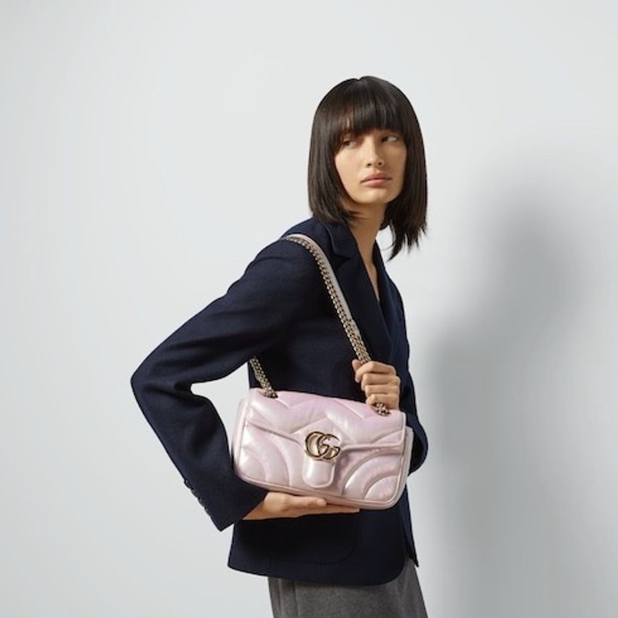 Gucci 女士 GG MARMONT 翻蓋小號單肩包均碼碼小號、26cm*7cm*15cm-8