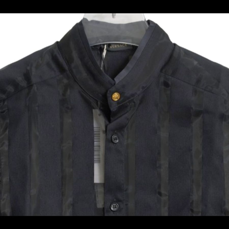 Versace 男款條紋馬甲 綿混紡 歐39碼 (M)-4