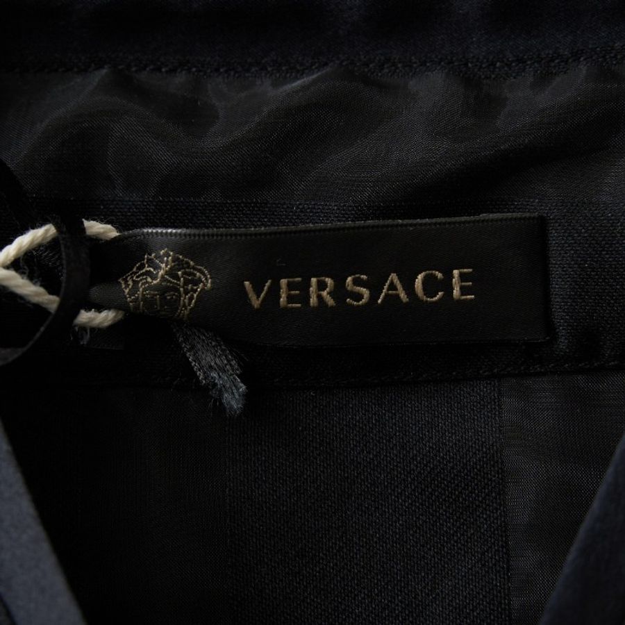 Versace 男款條紋馬甲 綿混紡 歐39碼 (M)-6
