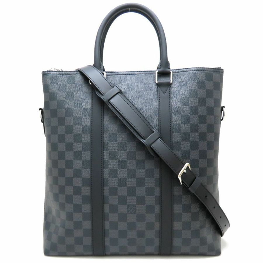 路易威登 Damier Graphite Anton N40000 手提包,2 路,灰色,352607-0