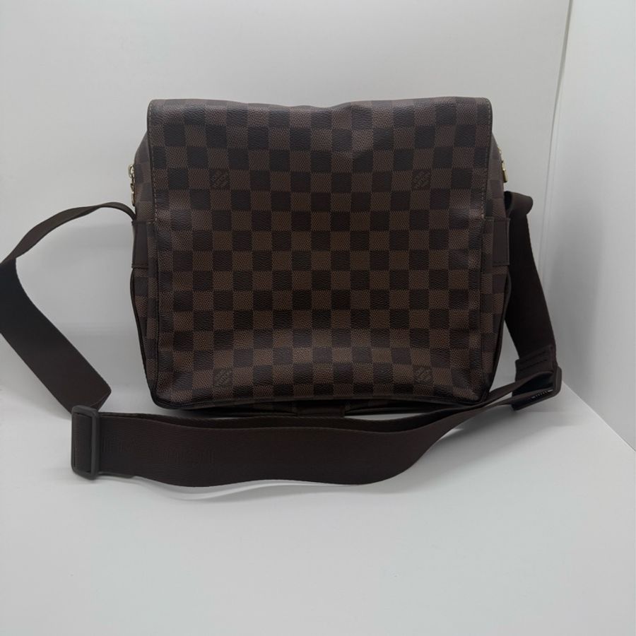 二手LV Naviglio郵差包 棕棋盤格 尺寸27*23cm，包有異味-0