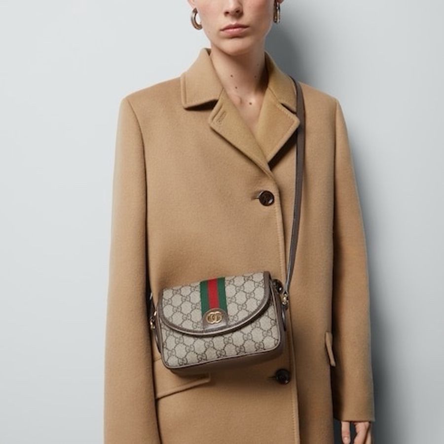 Gucci 女士 OPHIDIA GG 迷你單肩包均碼碼MINI、19cm*5cm*13cm-8
