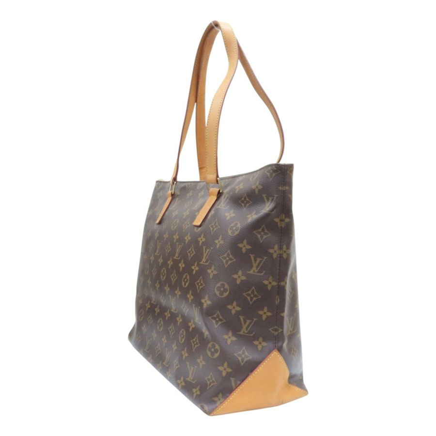 棕色 原花帆布 Cabas Mezzo 肩背包 【LOUIS VUITTON LV 路易威登】 M51151-2