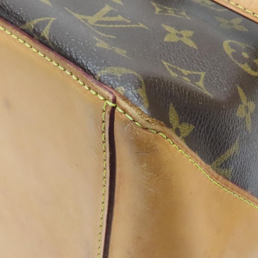棕色 原花帆布 Cabas Mezzo 肩背包 【LOUIS VUITTON LV 路易威登】 M51151-12