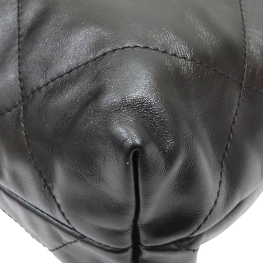 黑色皮革22肩背銀扣【CHANEL 香奈兒】 AS3260-12