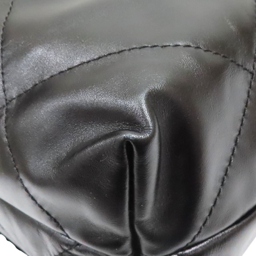 黑色皮革22肩背銀扣【CHANEL 香奈兒】 AS3260-14