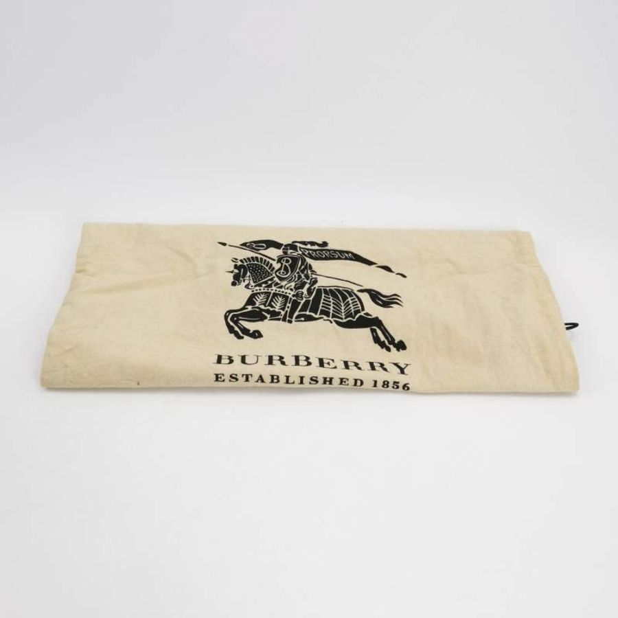 Burberry牛皮純色銘牌徽標拉鏈手提包-8