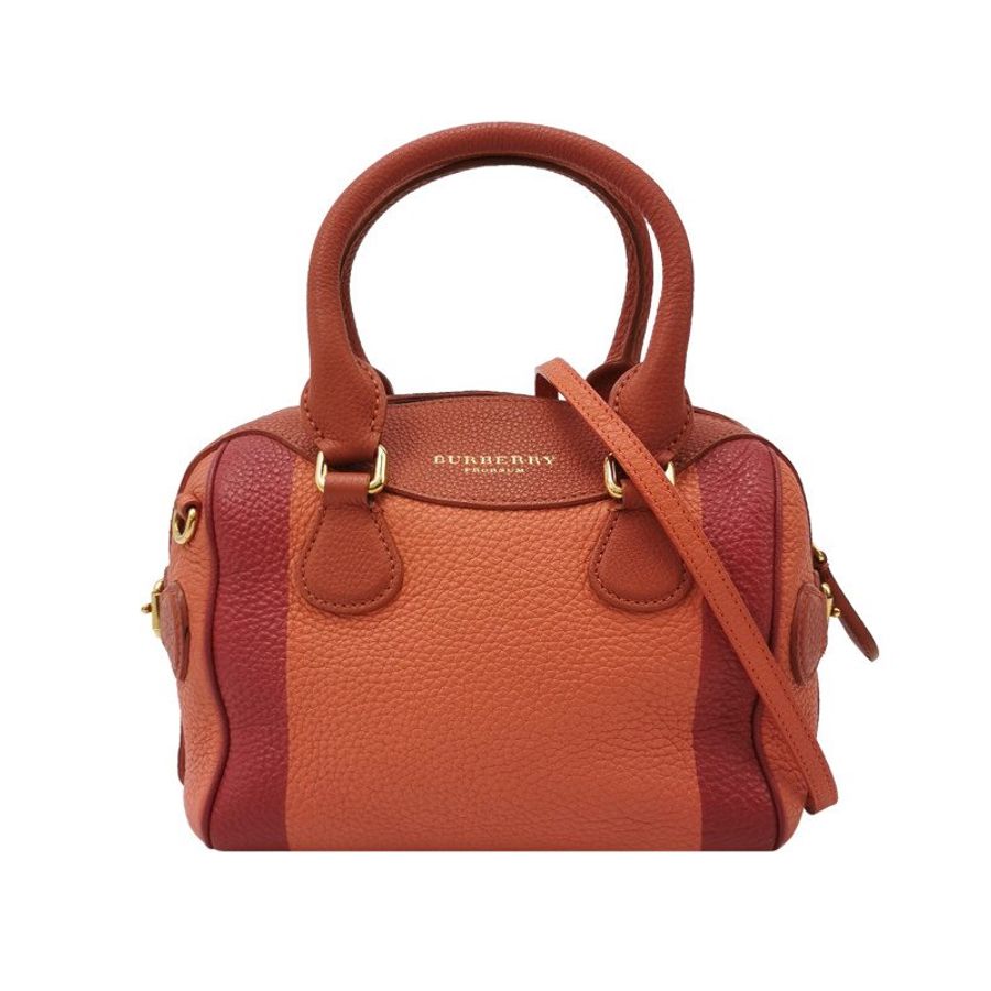 Burberry Alchester牛皮拼色字母Logo雙向拉鏈斜挎包單肩包-0