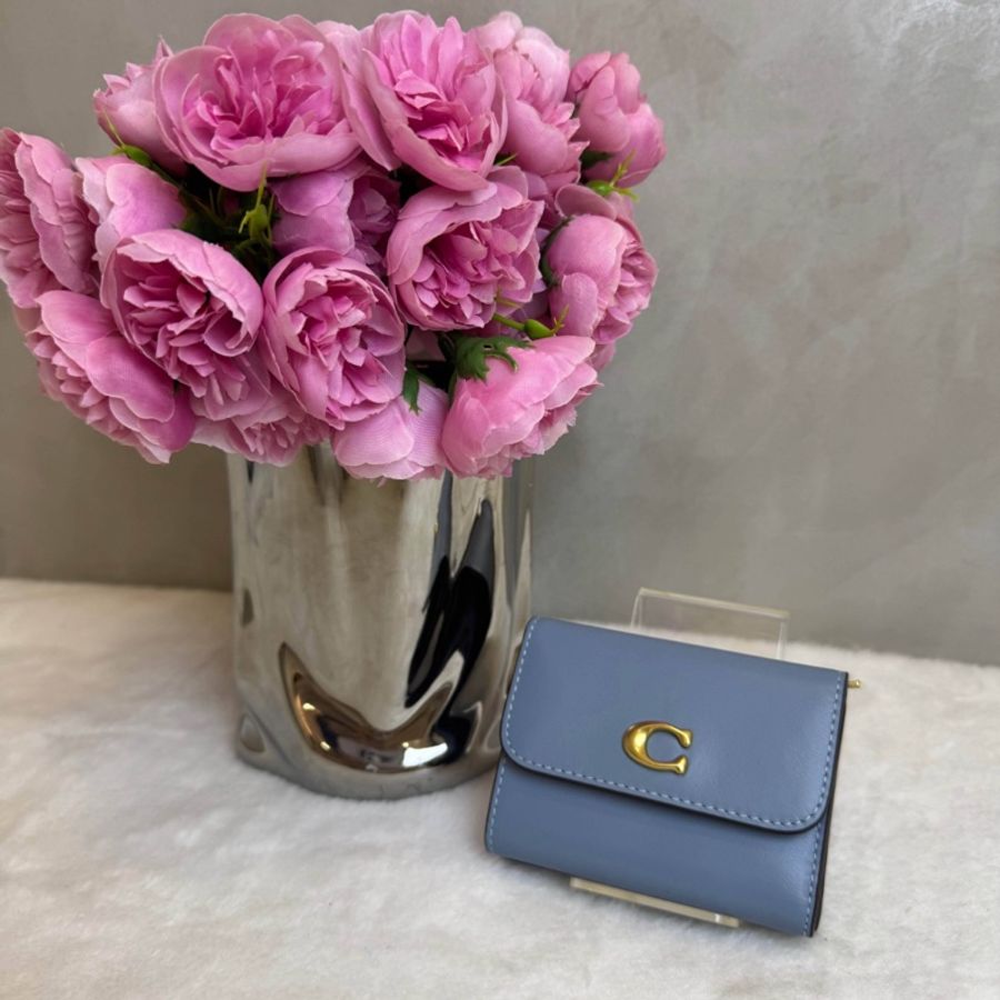 【赫蒂國際精品】 Coach 蔻馳 藍牛皮短夾 vintage-0