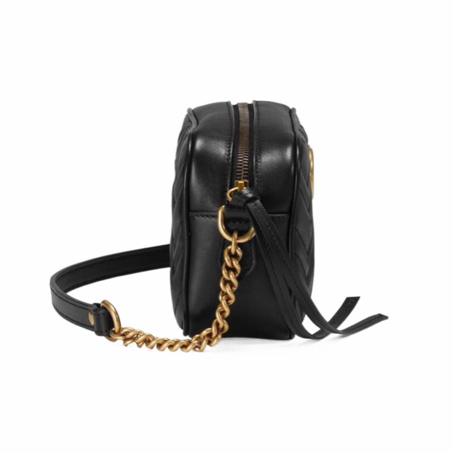Gucci 女士 GG Marmont系列絎縫單肩包均碼碼MINI、18cm*6cm*12cm-1