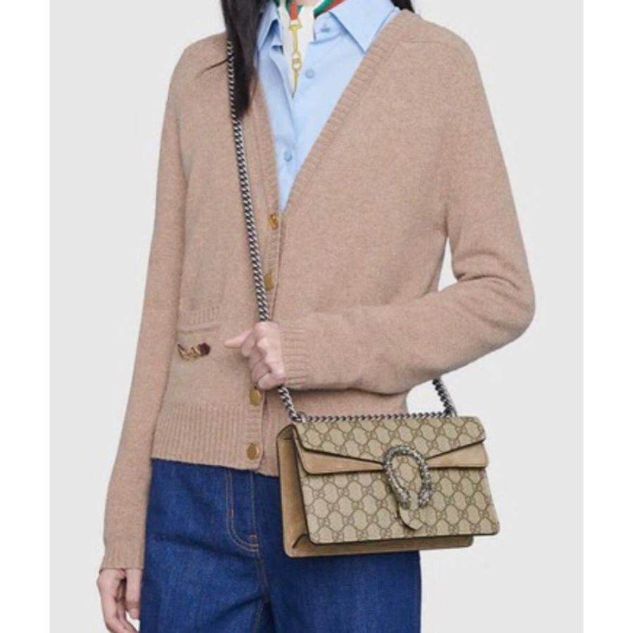 Gucci 女士 Dionysus系列GG小號肩背包均碼碼小號、25cm*7cm*13.5cm-8