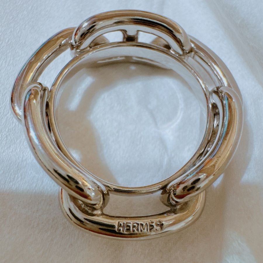 Hermes 愛馬仕銀色圍巾扣-10