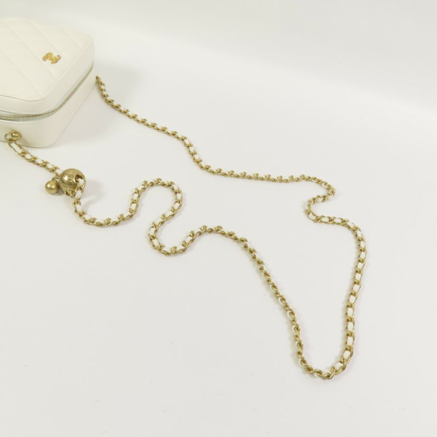 CHANEL 羊皮皮革Shoulder Bag金扣肩背袋-5