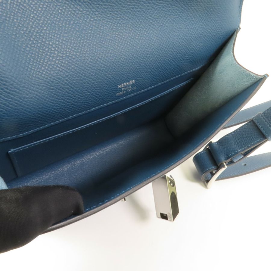 HERMES Epsom皮革Sac a Depeches 21銀扣肩背袋Colvert-4
