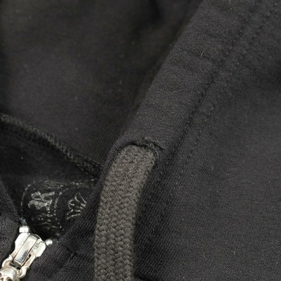 CHROME HEARTS FOTI 連帽衫,純棉材質,黑色/紅色,#L,二手男款-7