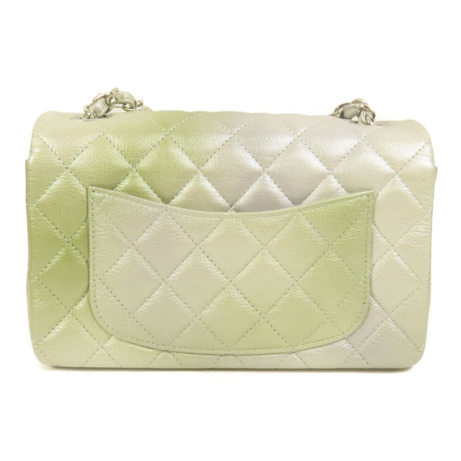 CHANEL 牛皮皮革Classic 20銀扣鏈帶肩背袋-1