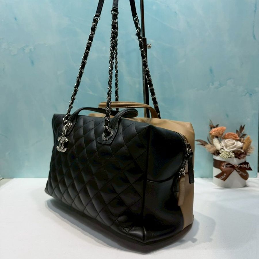 CHANEL Bowling bag雙色手提鏈帶包-3
